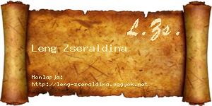 Leng Zseraldina névjegykártya